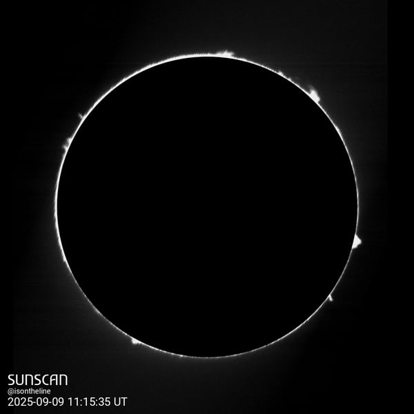 Sunscan Protubérances 9 septembre 2025 à La Meyze