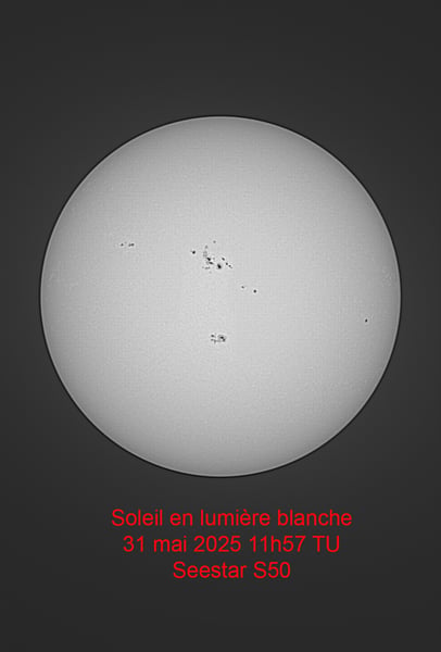 Soleil en lumière blanche 31052025 11h57TU
