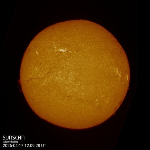 Sunscan H-Alpha 17 avril 2026 à La Meyze