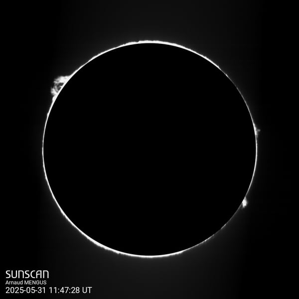 Sunscan Protuberances 31 mai 2025 à La Meyze