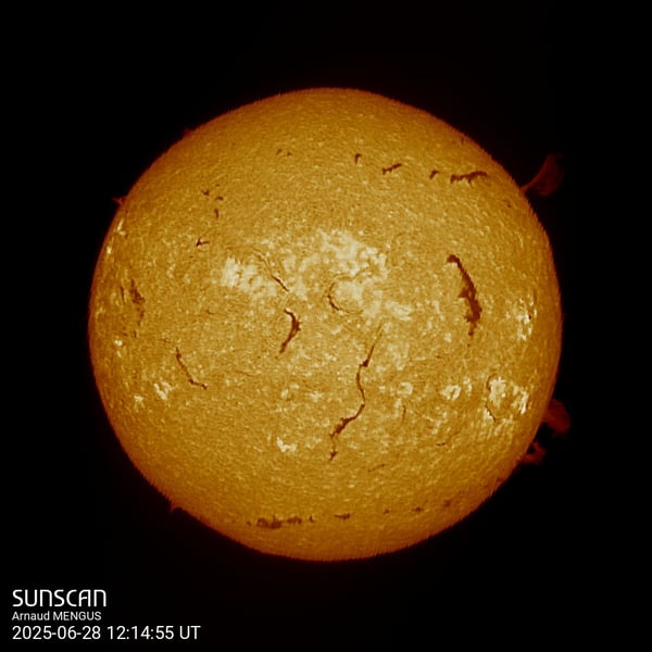 Sunscan H-Alpha 28 juin 2025 à La Meyze