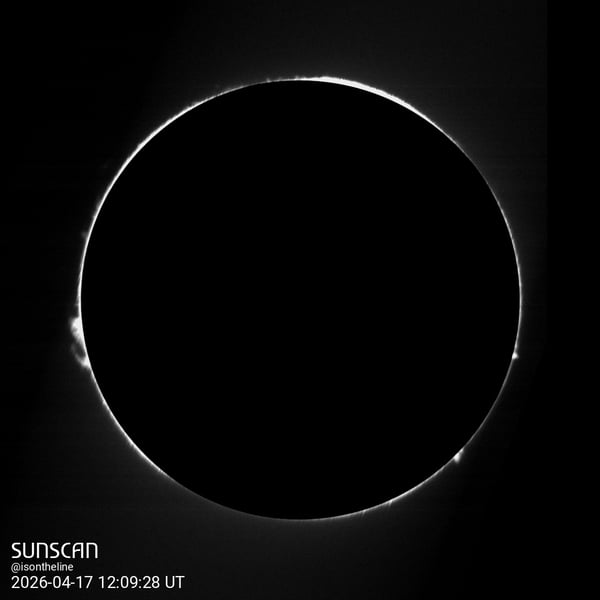 Sunscan Protubérances 17 avril 2026 à La Meyze
