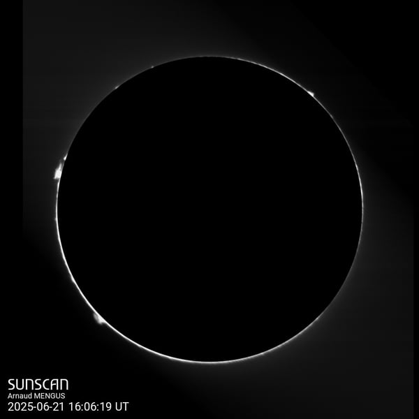 Sunscan Protubérances 21 juin 2025 à La Meyze