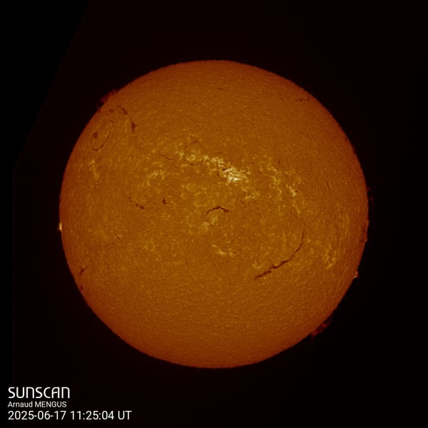 Sunscan H-Alpha 17 juin 2025 à La Meyze