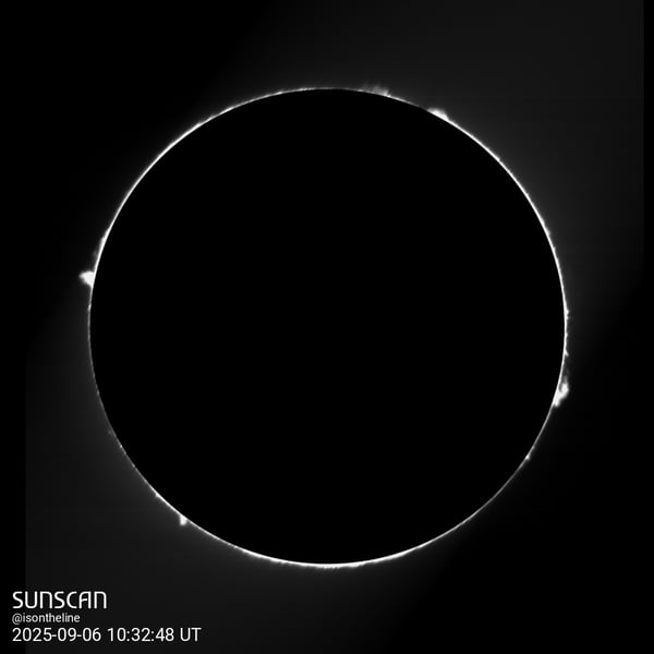 Sunscan Protubérances 6 septembre 2025 à La Meyze