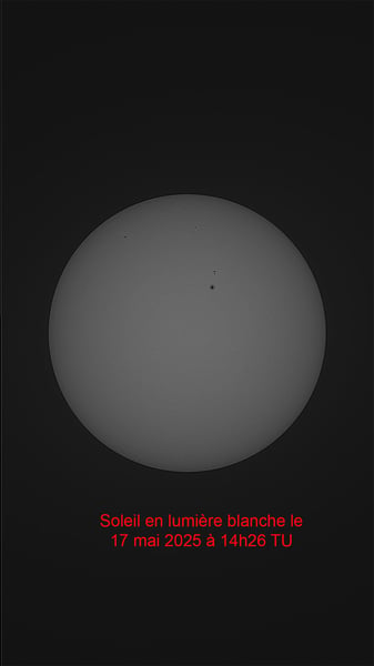Soleil en lumière blanche 17052025 14h26TU