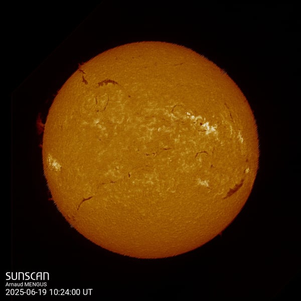 Sunscan H-Alpha 19 juin 2025 à La Meyze