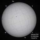 SILSO Soleil lumière blanche 27092026 13h49TU